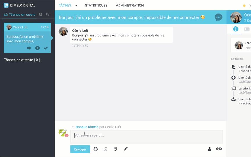 Vue Messaging Dimelo