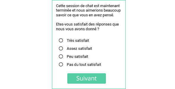 Questionnaire de satisfaction